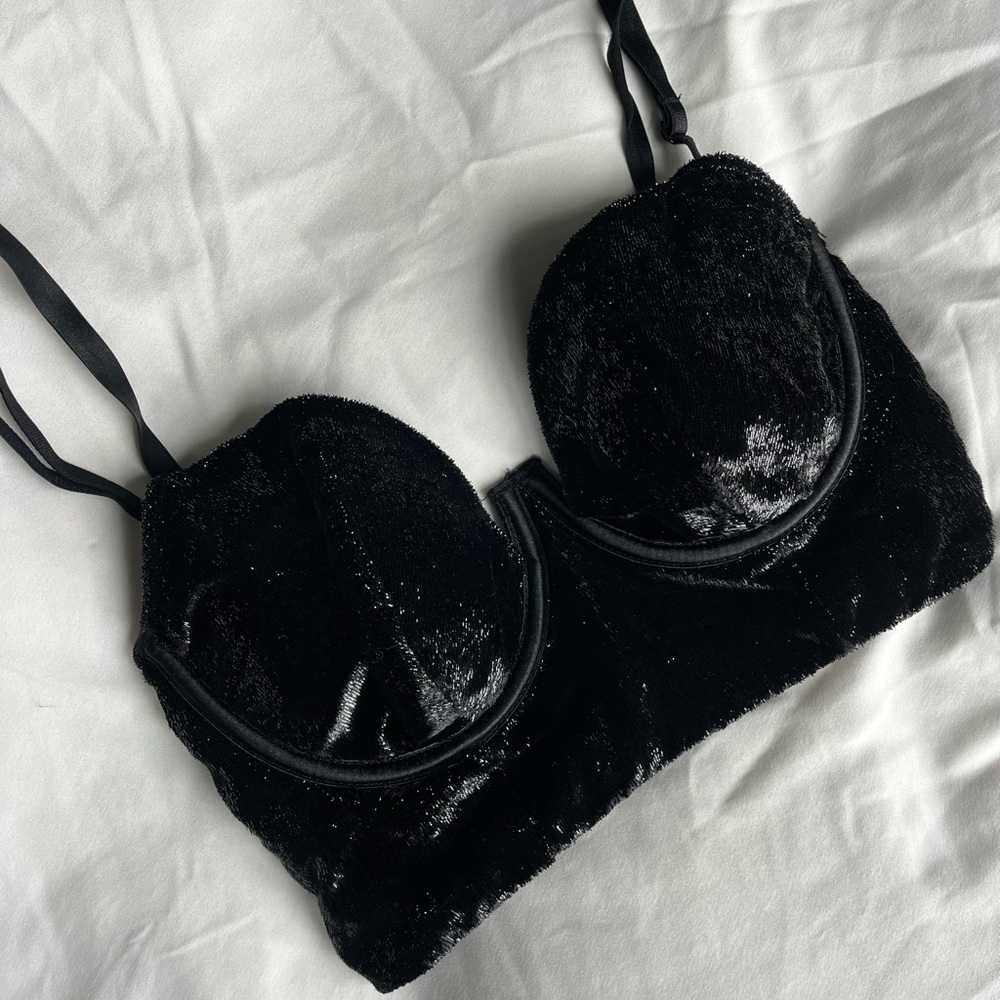 Victoria’s Secret Black Corset Bra Top